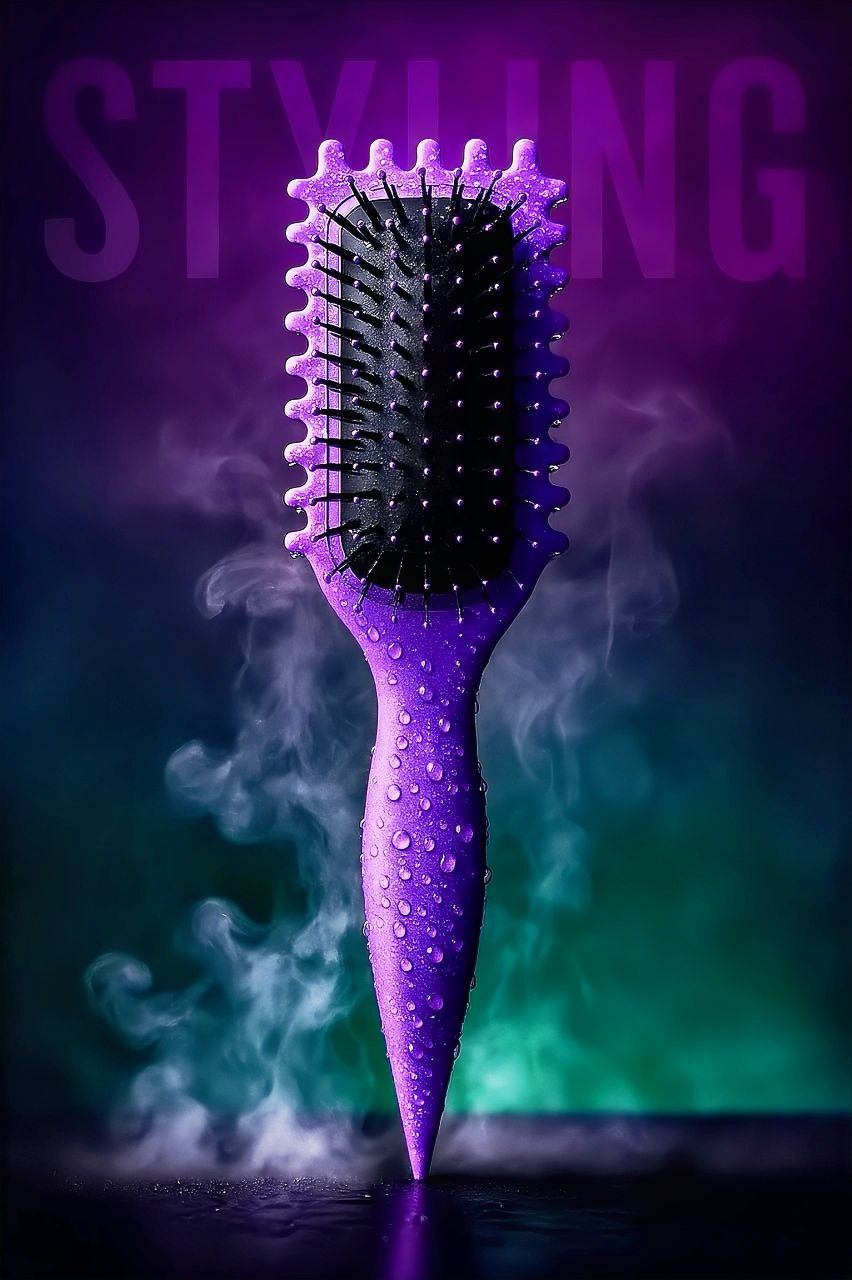 Curly hair defining brush
