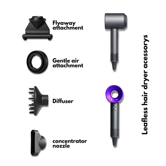 Leafless hair dryer negative ion 5 in 1 ( copie dyson )