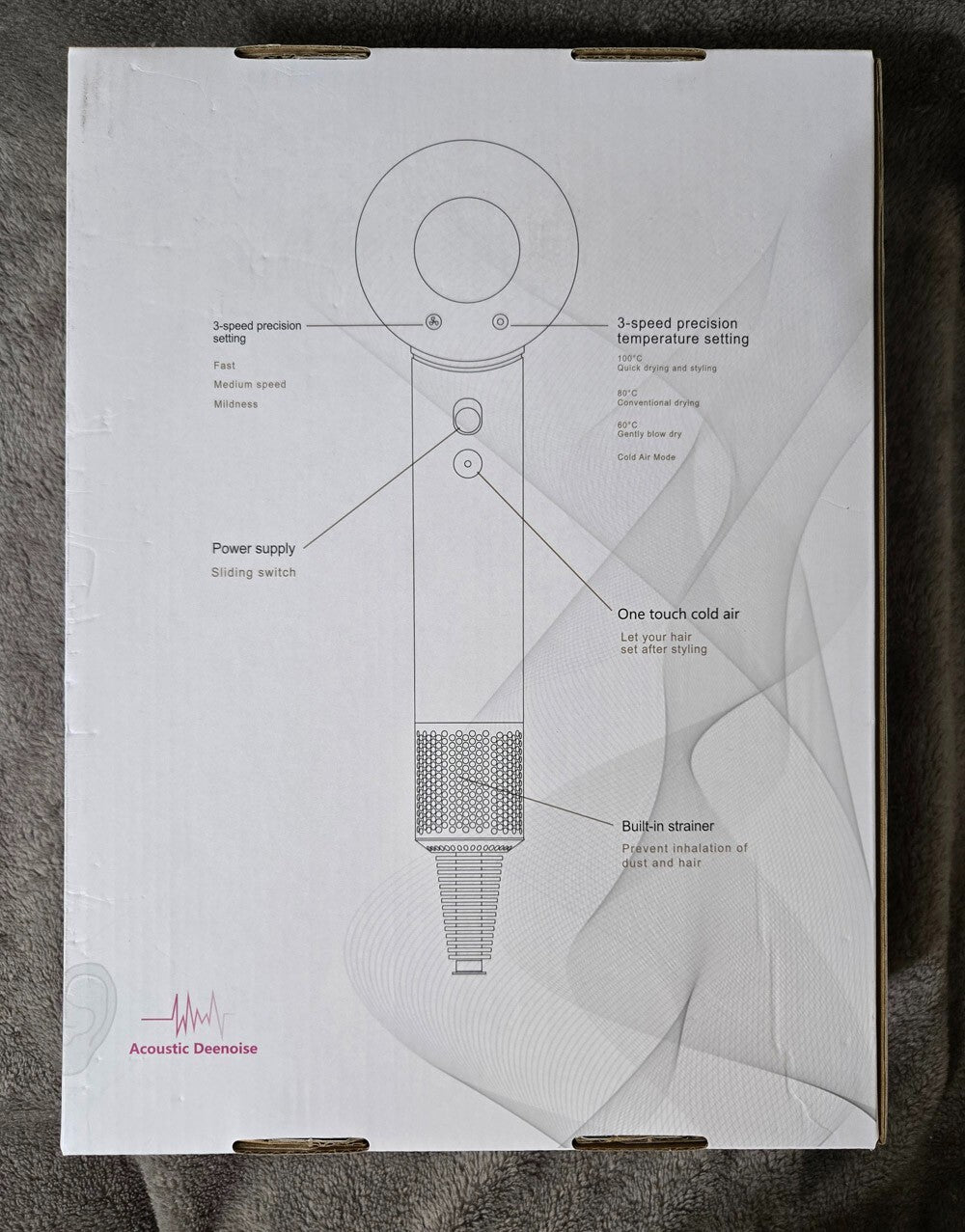 Leafless hair dryer negative ion 5 in 1 ( copie dyson )